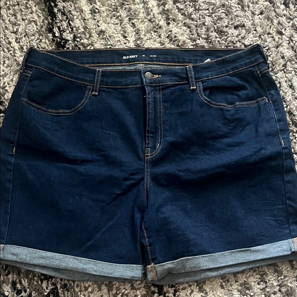 Old Navy Women's Deep Blue Jean Shorts